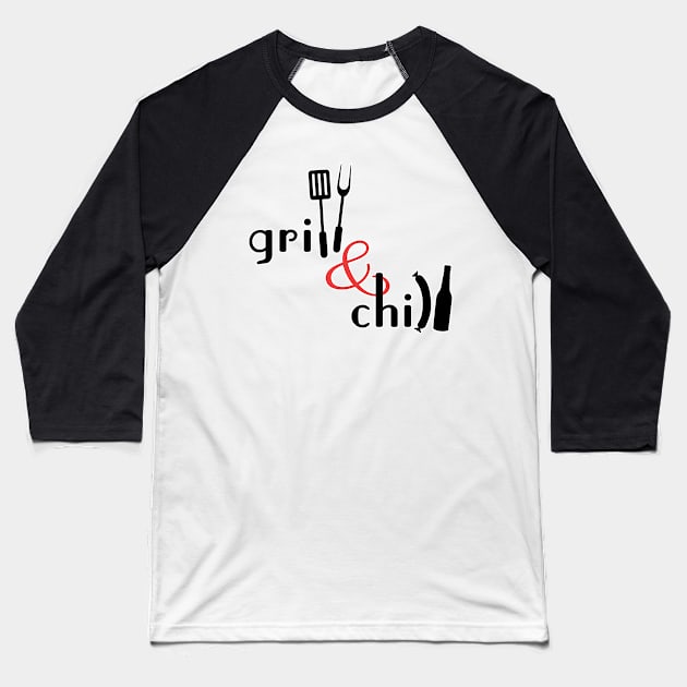 Grill and Chili Baseball T-Shirt by nektarinchen